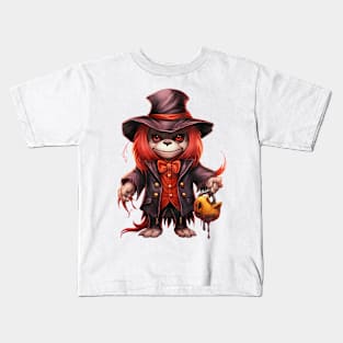 Cartoon Orangutan in Dracula Costume Kids T-Shirt